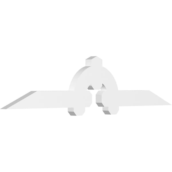 Ekena Millwork Ericson Architectural Grade PVC Gable Bracket, 60"W x 12 1/2"H x 2"D x 4"F, 5/12 Pitch GBP060X13X0204ERI00 - main